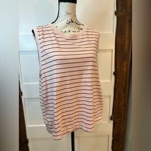 Old Navy Pink Striped Sleeveless Top Size L